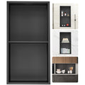 13"x25" No Tile Shower Niche 304 Stainless Steel, Wall Inserted Niche Recessed Double Shelves, Sealed Waterproof Rust Resistant Easy Cleaning Modern Niche for Shower or Soap Storage Bathroom