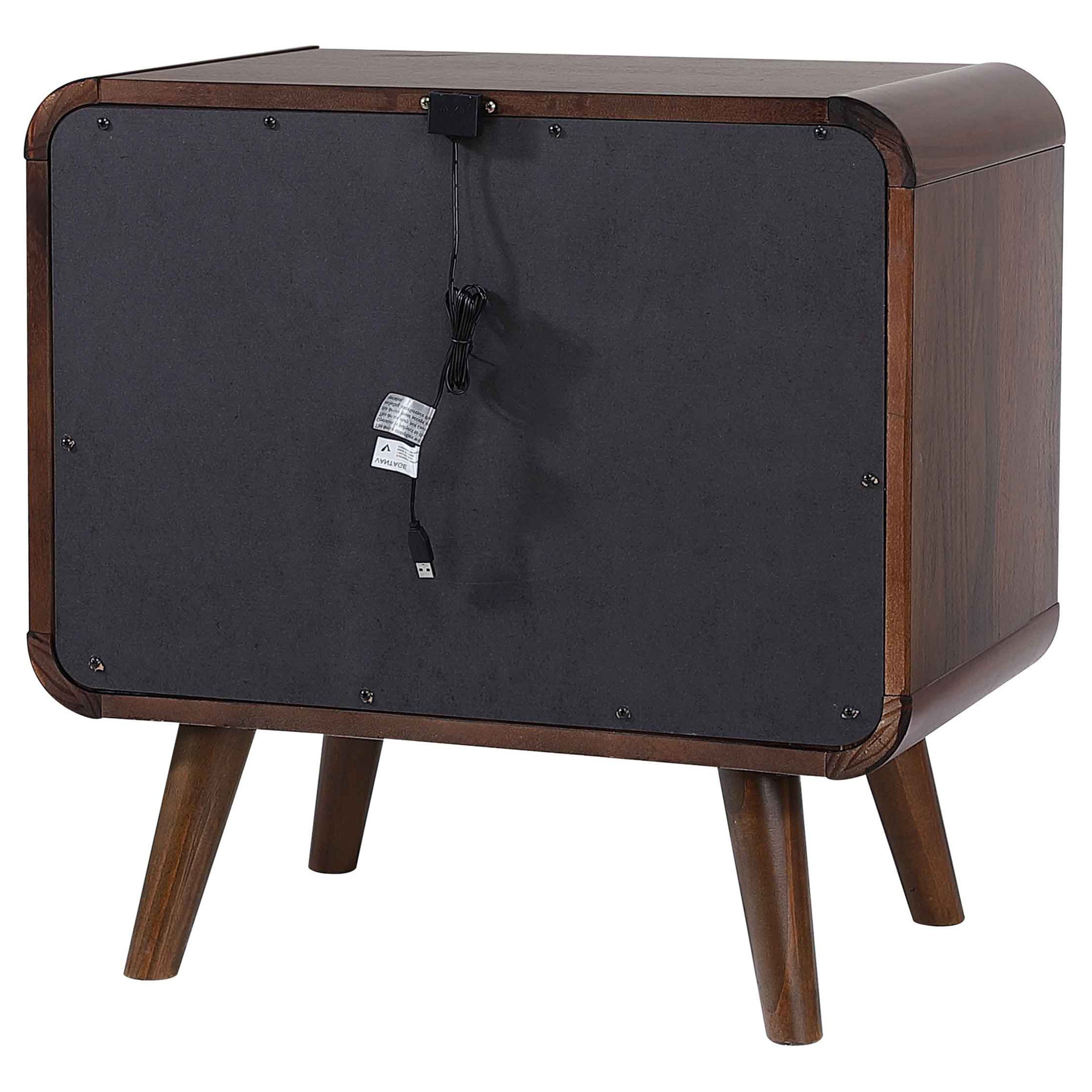 Dark Walnut 2 drawer Nightstand
