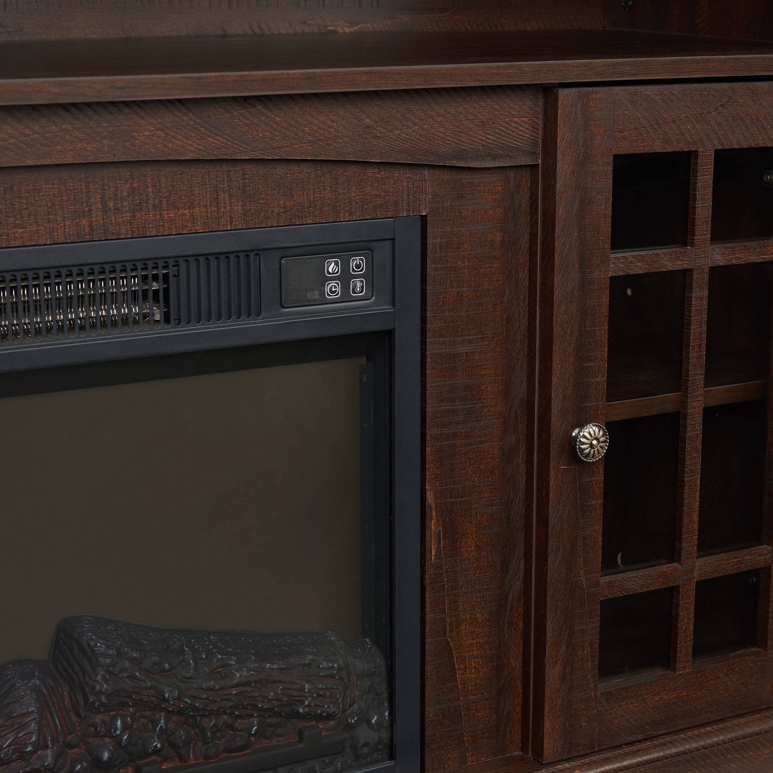 Classic TV Media Stand Modern Entertainment Console for TV Up to 65" with Open and Closed Storage Space, Espresso, 58.25"W*15.75"D*32"H