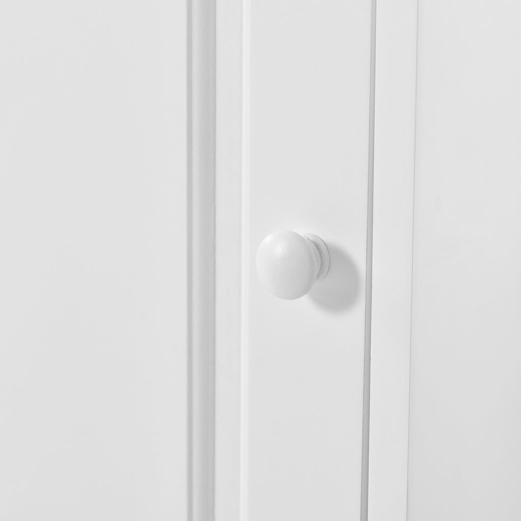 Multi Functional Corner Cabinet Tall Bathroom Storage Cabinet with Two Doors and Adjustable Shelves, Open Shelf, White Old Sku:WF294602AAK