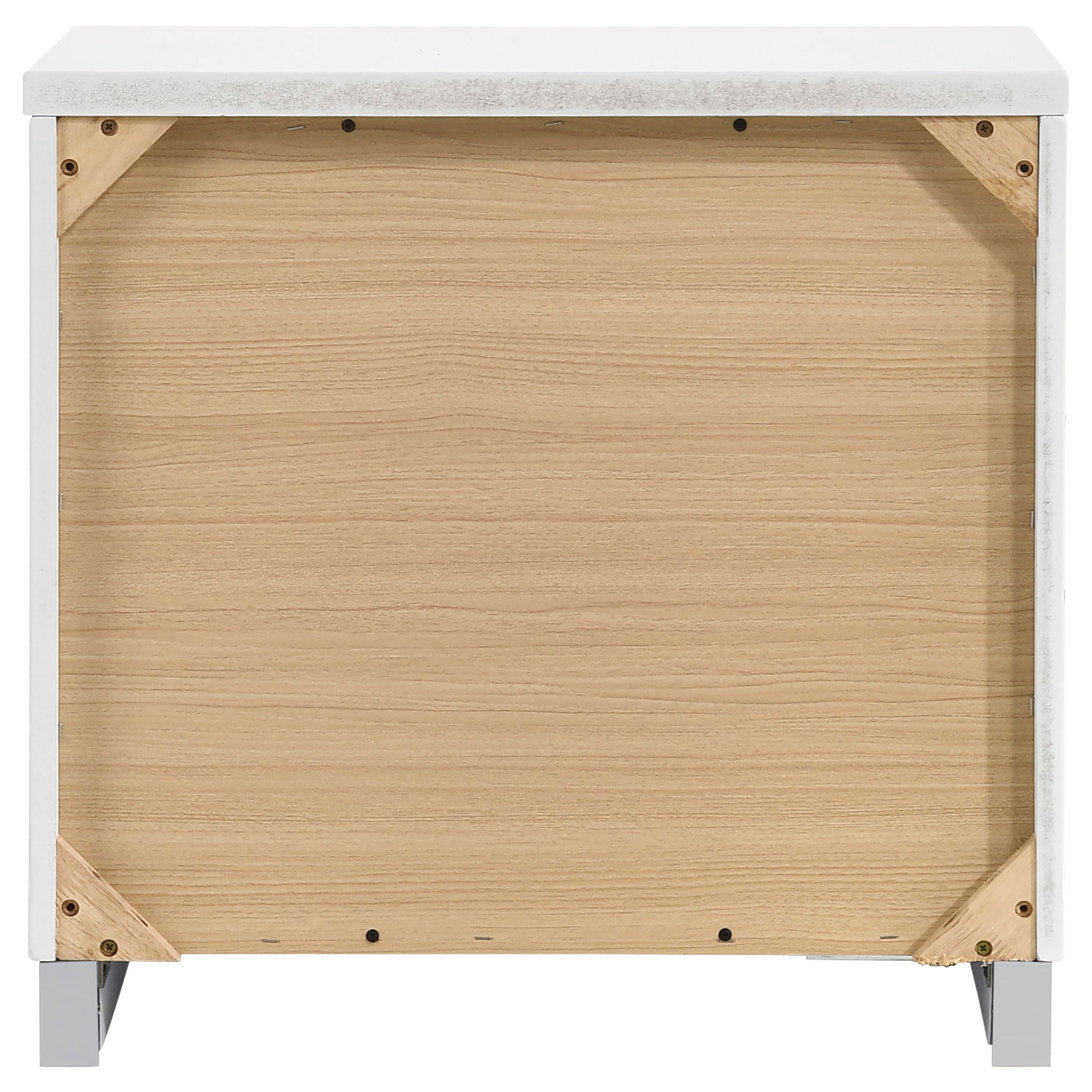 Dulcey White High Gloss 2 drawer Nightstand