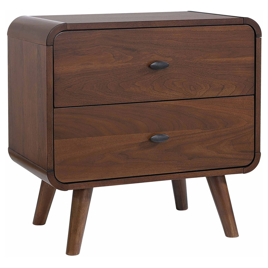 Dark Walnut 2 drawer Nightstand