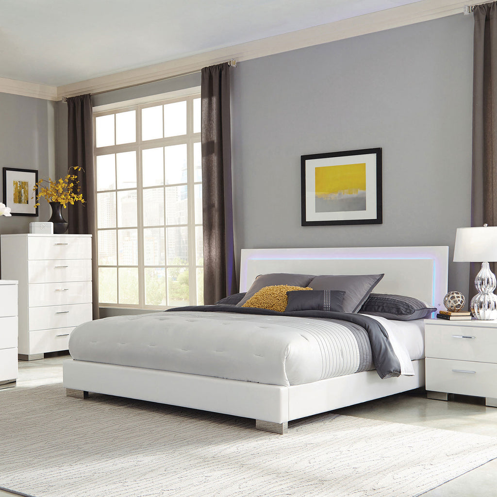 Dulcey White High Gloss 2 drawer Nightstand