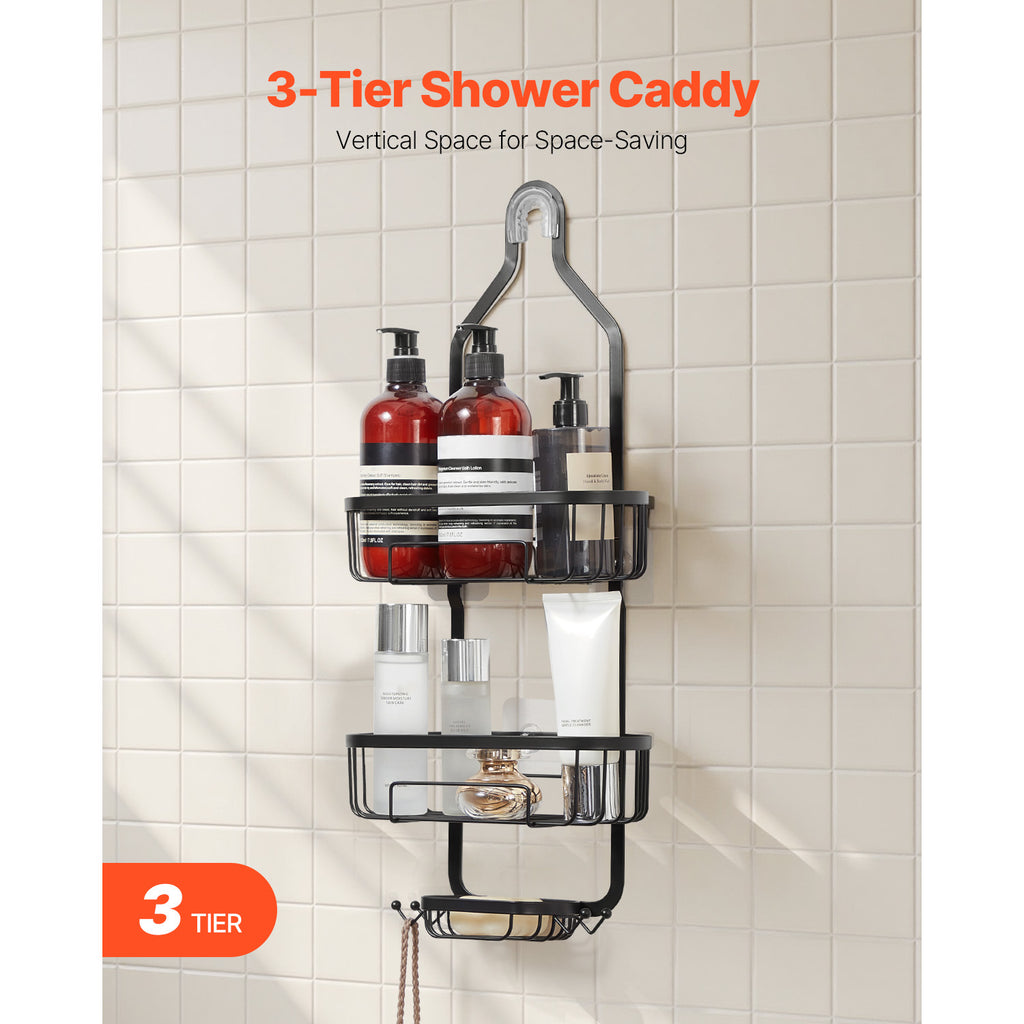 Shower Caddy 3 Tier Hanging Bathroom Shower Storage Organization Shelves Rack