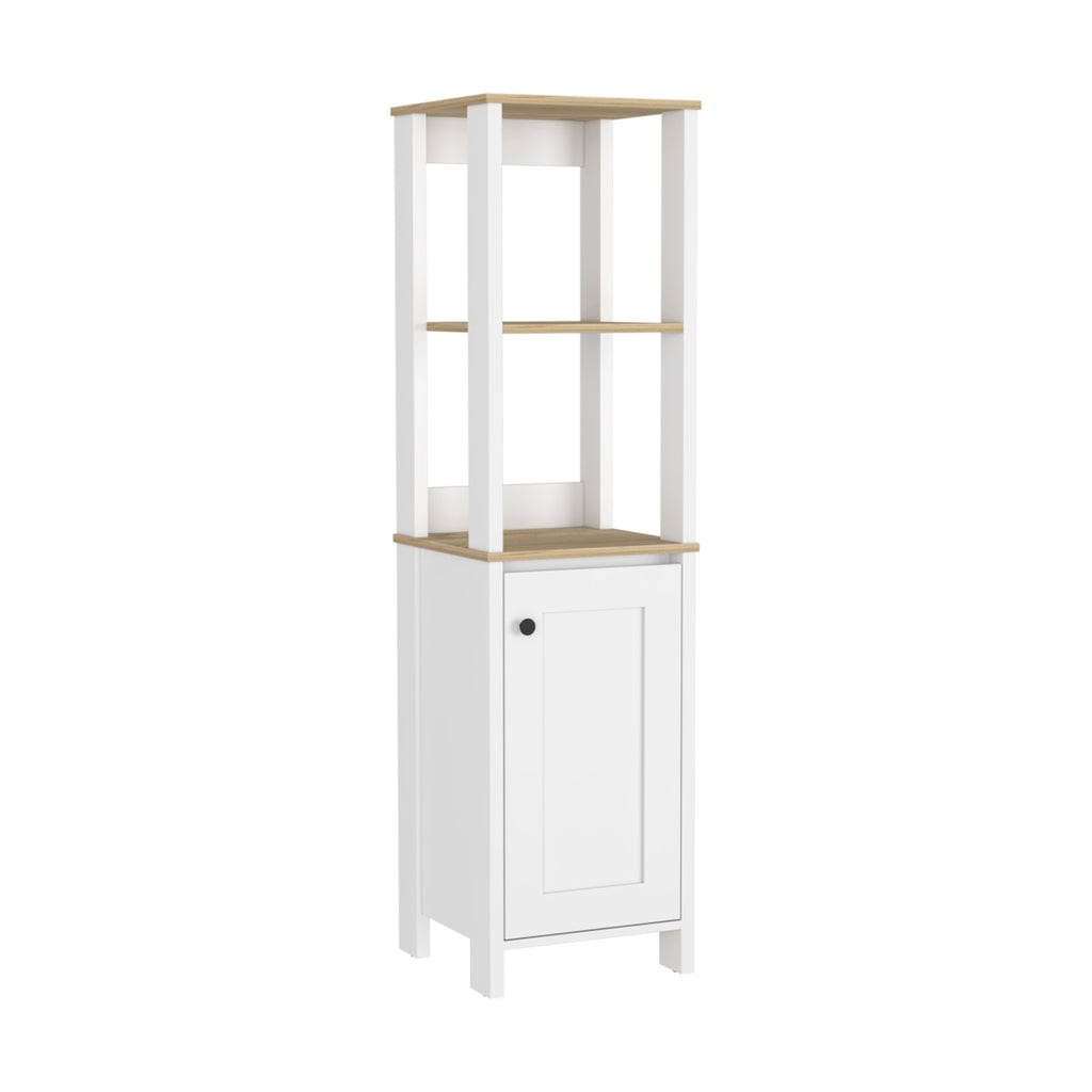 St. Clair Linen Cabinet, Two Interior Shelves, Two Open Shelves, Single Door