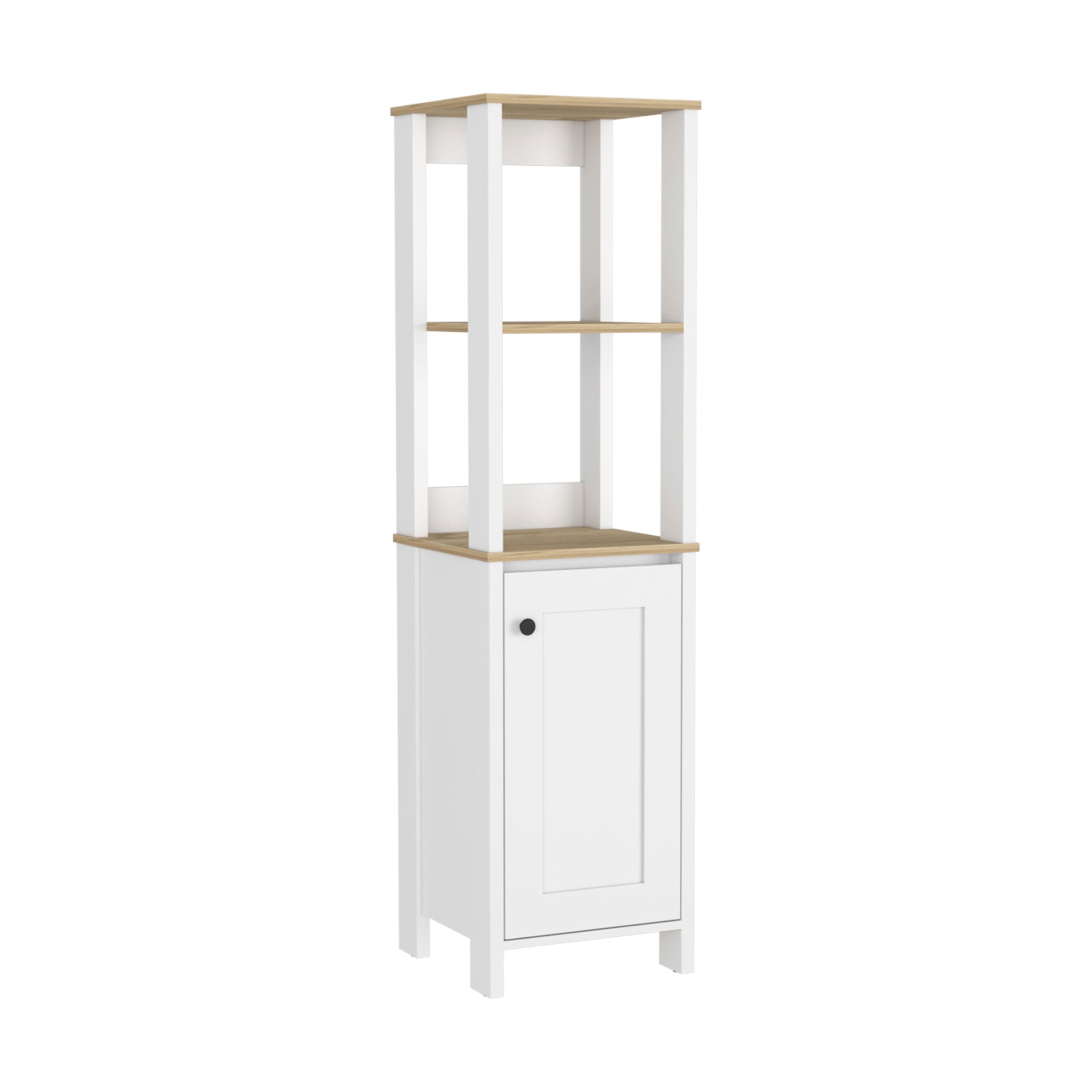 St. Clair Linen Cabinet, Two Interior Shelves, Two Open Shelves, Single Door