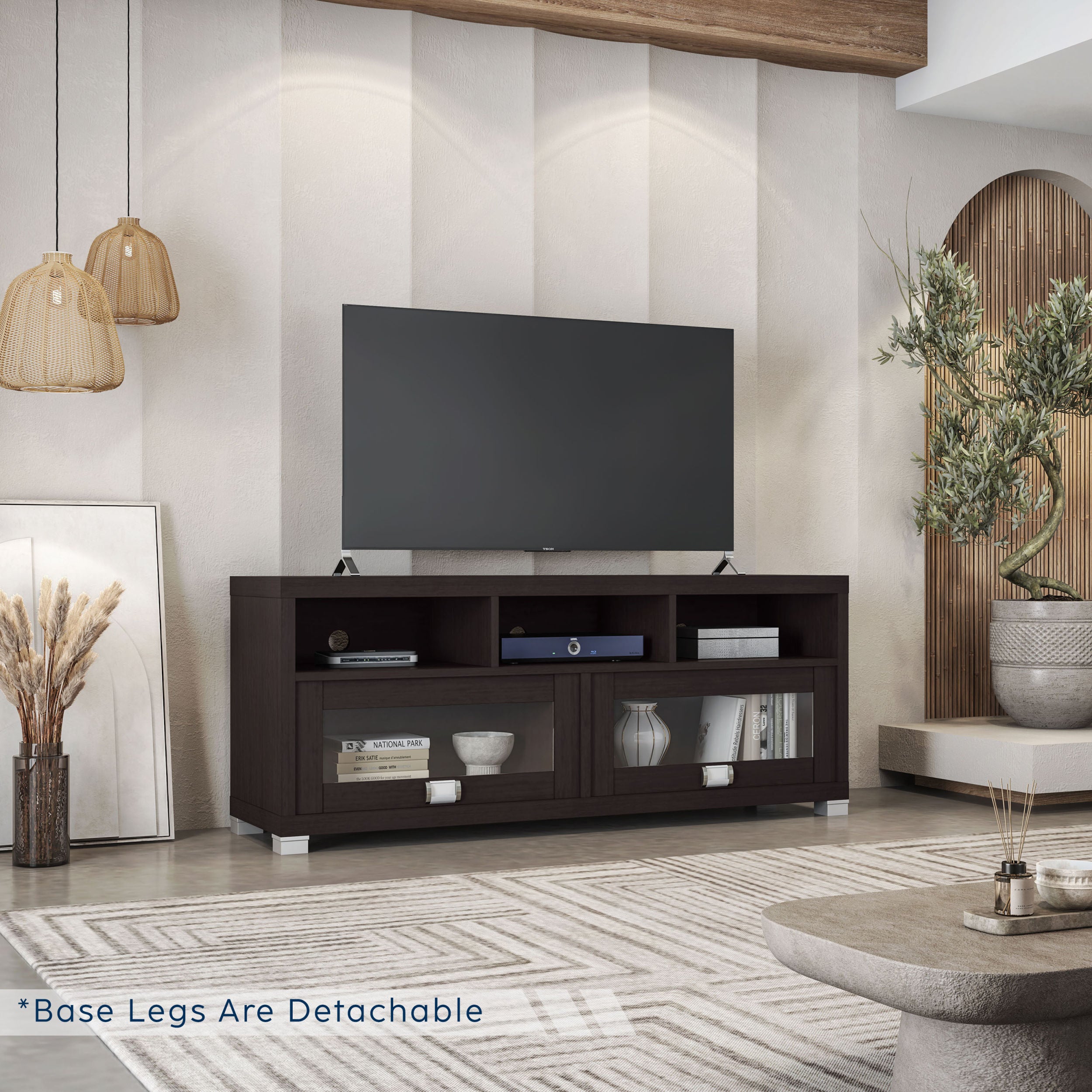 Durbin TV Stand for TVs up to 65in, Espresso