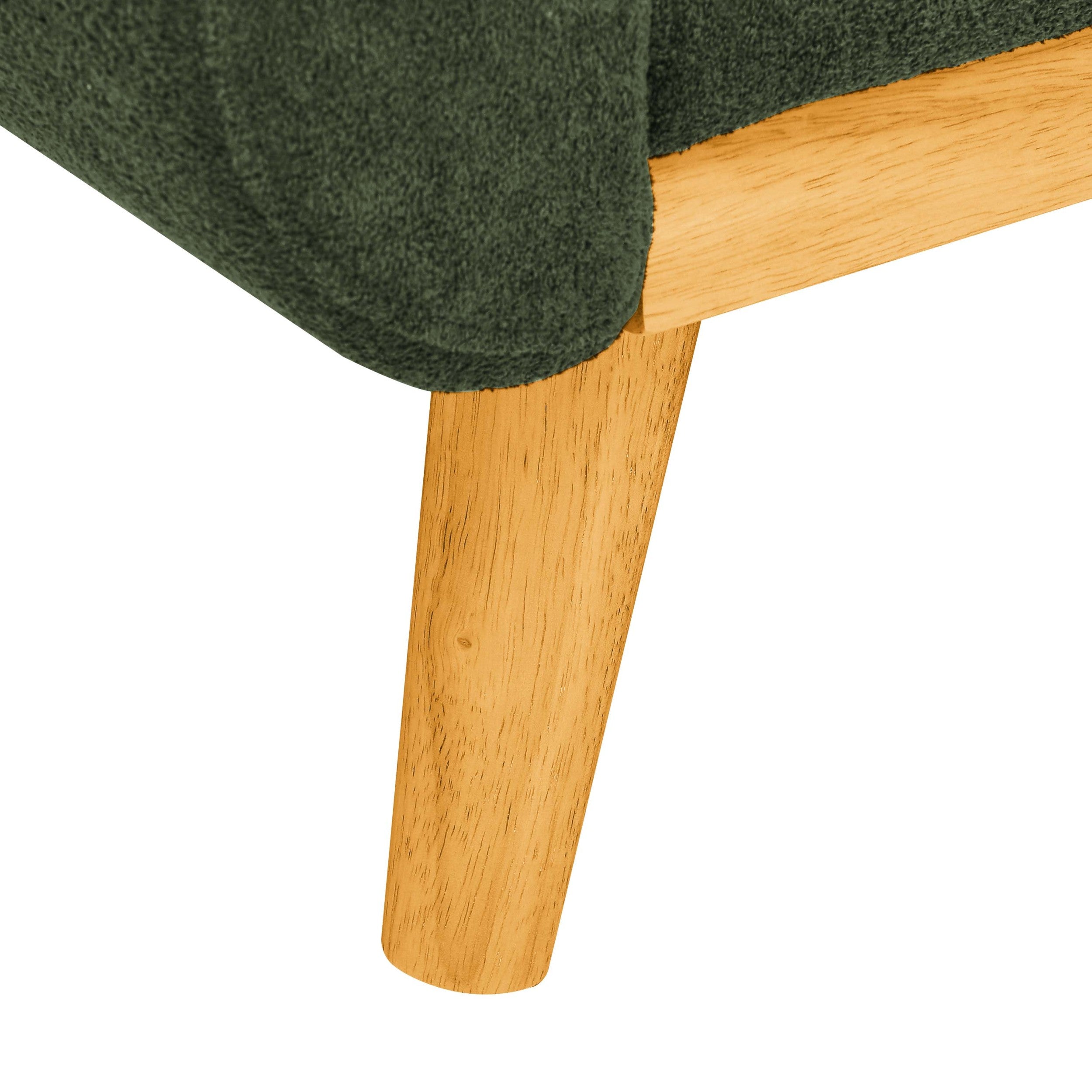 67.7" Wide Mid Century Modern Upholstered Tufted Loveseat Sofa With Wooden Legs