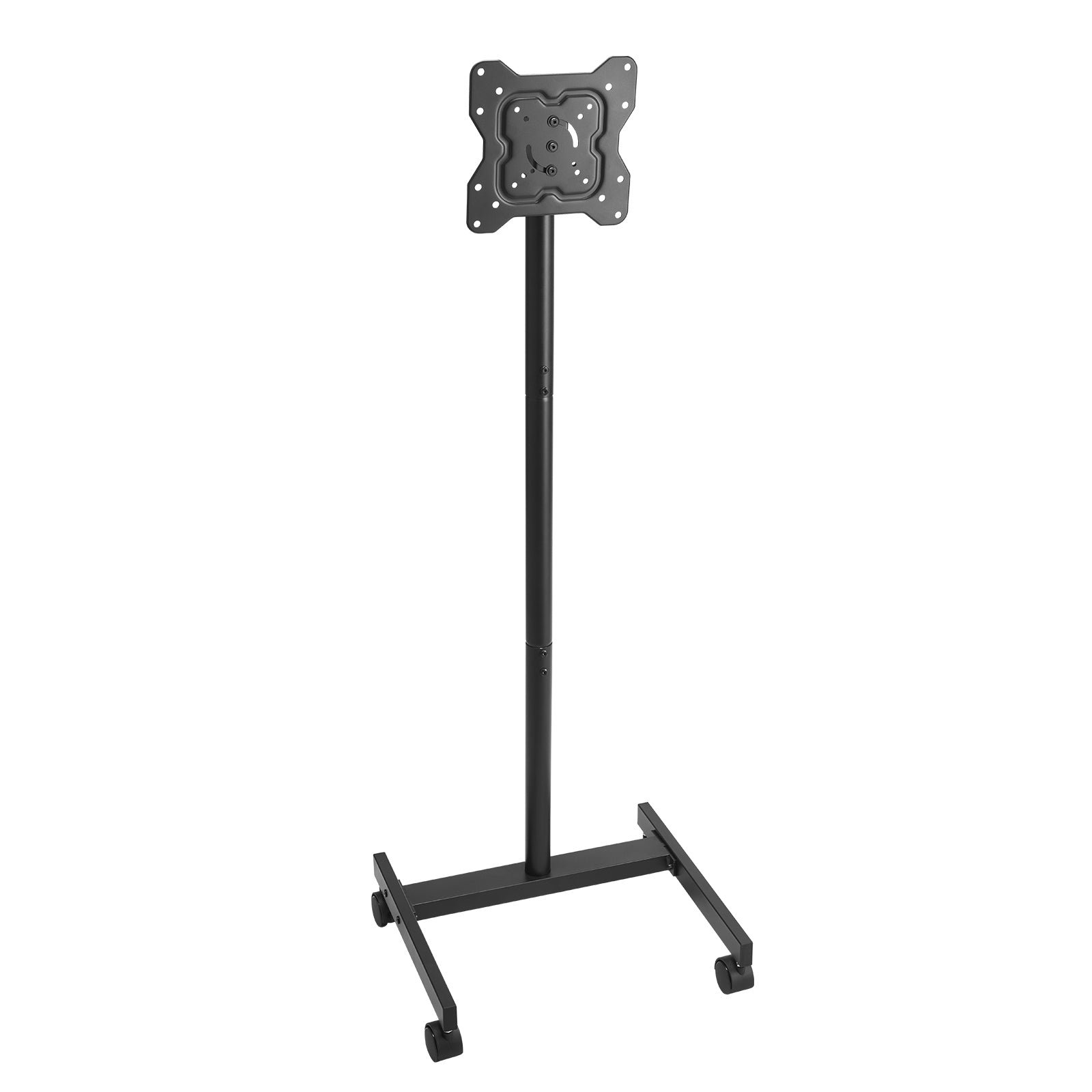 Rolling TV Stand, Mobile TV Cart for 17 55 Inch Screens, Portrait to Landscape, Portable TV Stand with Wheels Holds up to 44 lbs for Living Room, Bedroom, Office, Outdoor, Max VESA 200x200mm