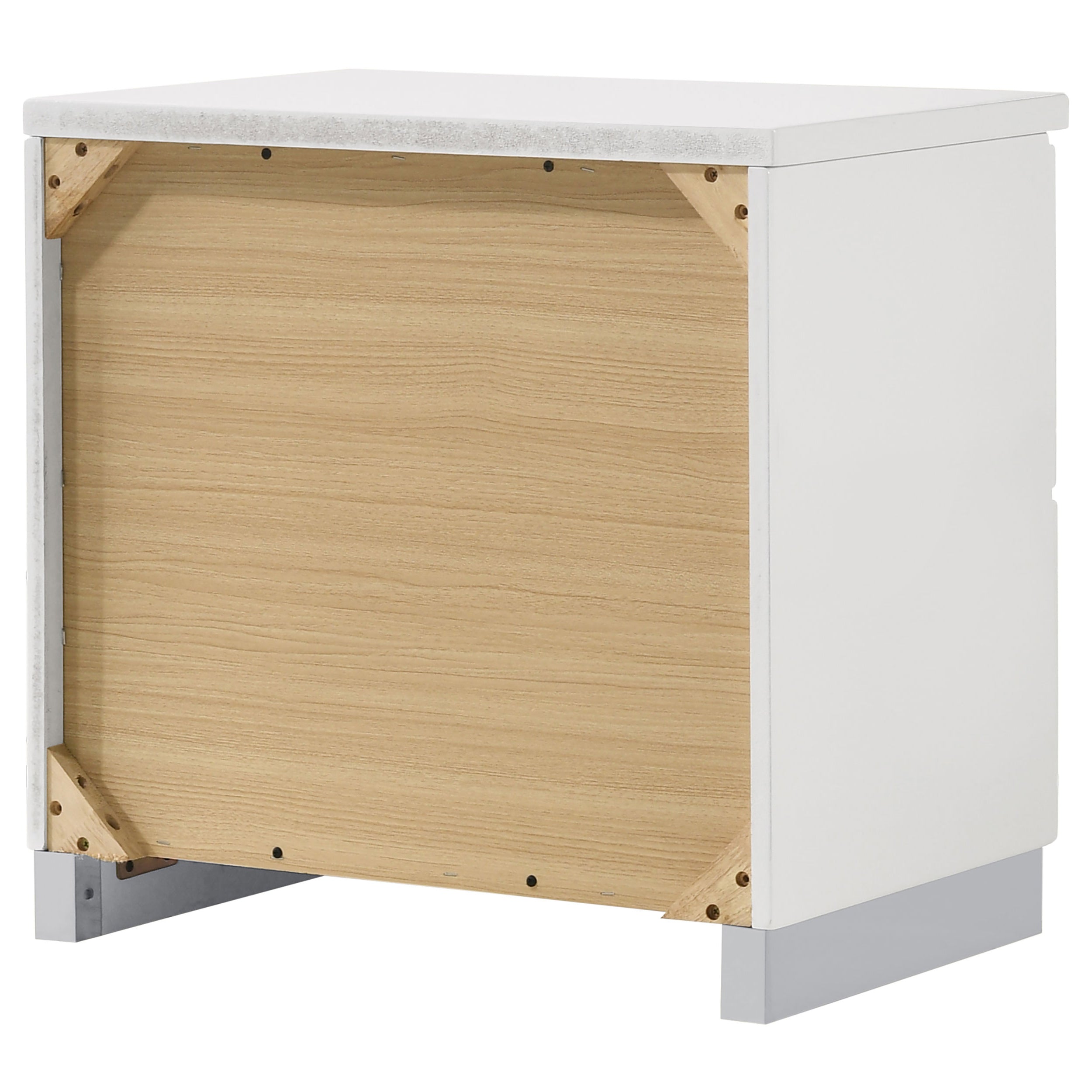 Dulcey White High Gloss 2 drawer Nightstand