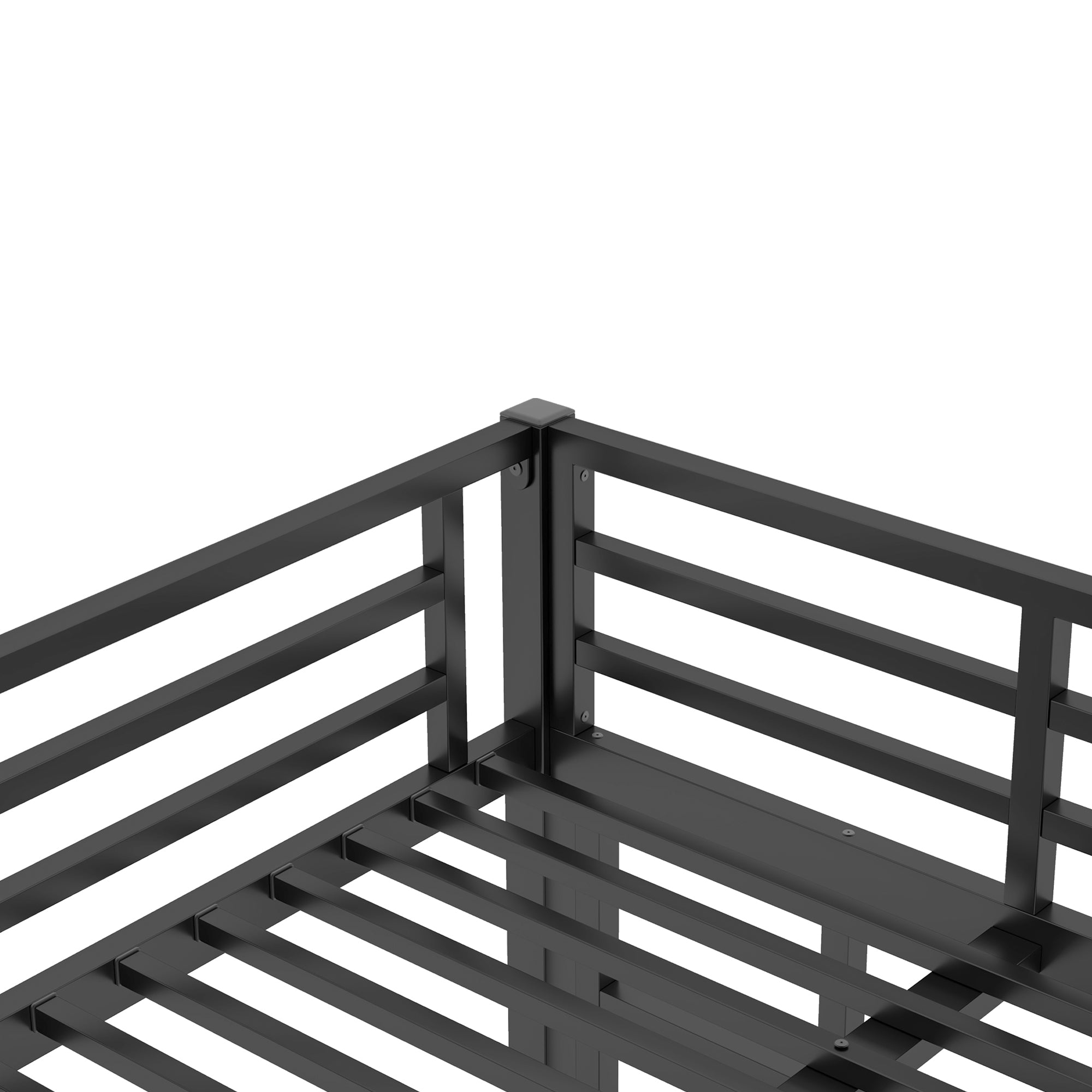 Metal Twin over Full Bunk Bed for Teens and Adults,Space Saving Noise Reduced No Box Spring Needed, Black
