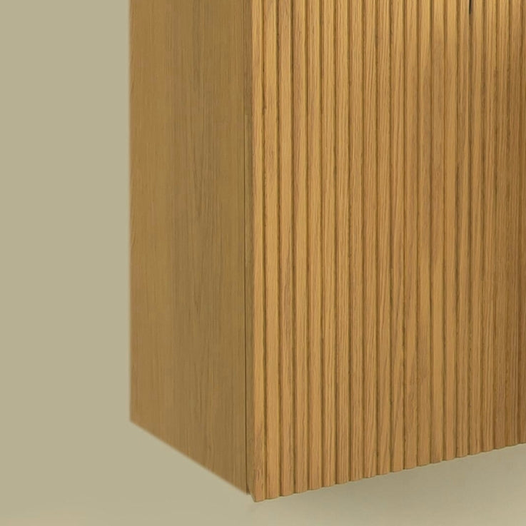 MITCH 23" Tall Bathroom Wall Mounted Cabinet, Narrow Storage Cabinet with Door, Suitable for Small Spaces Such as Corners, Applicable to Bathroom, Living Rooms and Laundry, Corolla Oak Woodgrain Color