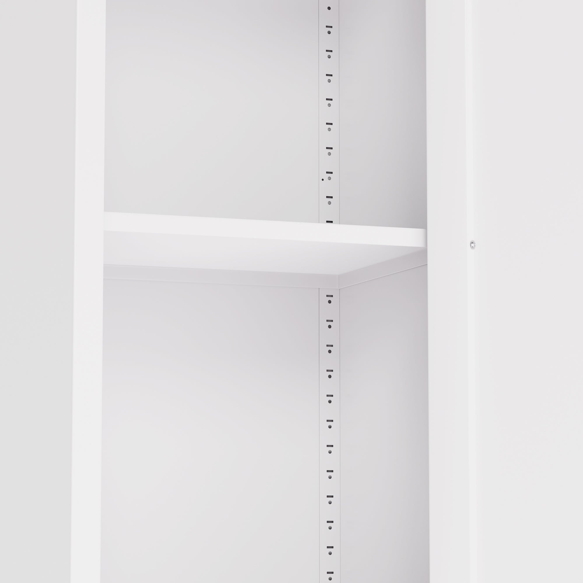 71 Inch Tall Bathroom Storage Cabinet, 5 Tier Narrow Metal Cabinet with 2 Doors & Adjustable Shelves, Freestanding Cabinet for Space Saving in Kitchen, Laundry Room, Pantry, White