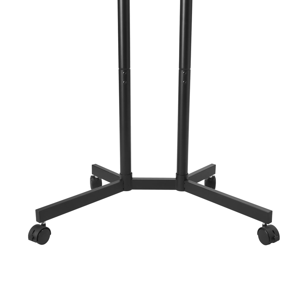Rolling TV Stand, Mobile TV Cart for 32 65 Inch Screens, Height Adjustable, Portable Monitor Stand with Wheels Holds up to 88 lbs for Living Room, Bedroom, Office, Outdoor, Max VESA 400x400mm