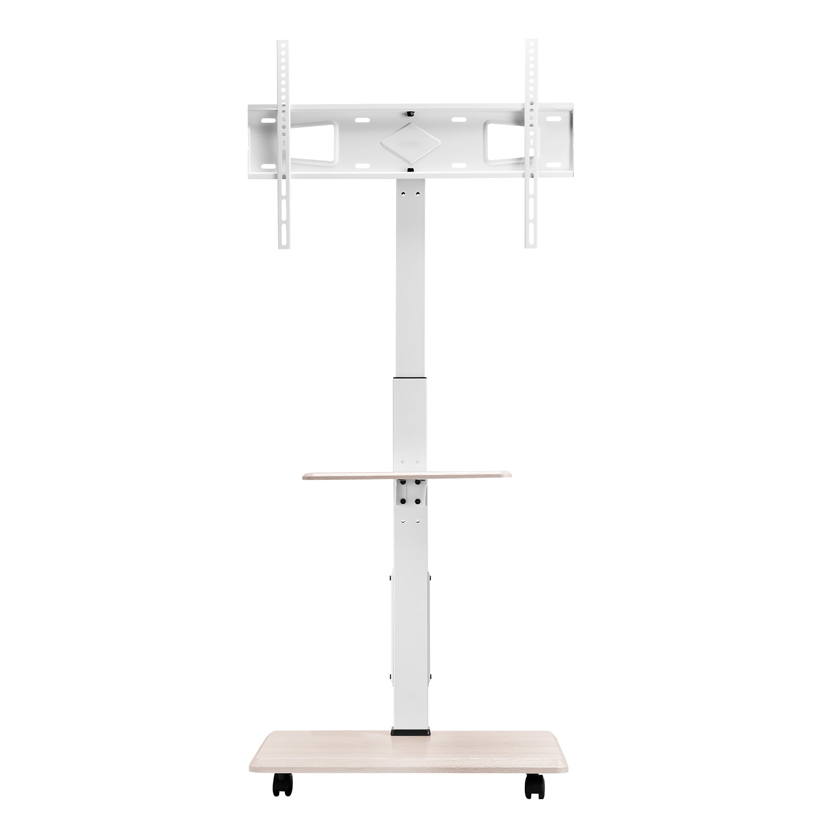 Rolling TV Stand, Mobile TV Cart for 32 70 Inch Screens, 25 Left Right Rotation and Height Adjustable TV Mount with Tray, Holds up to 88 lbs for Corner, Bedroom, Outdoor, Max VESA 600x400mm