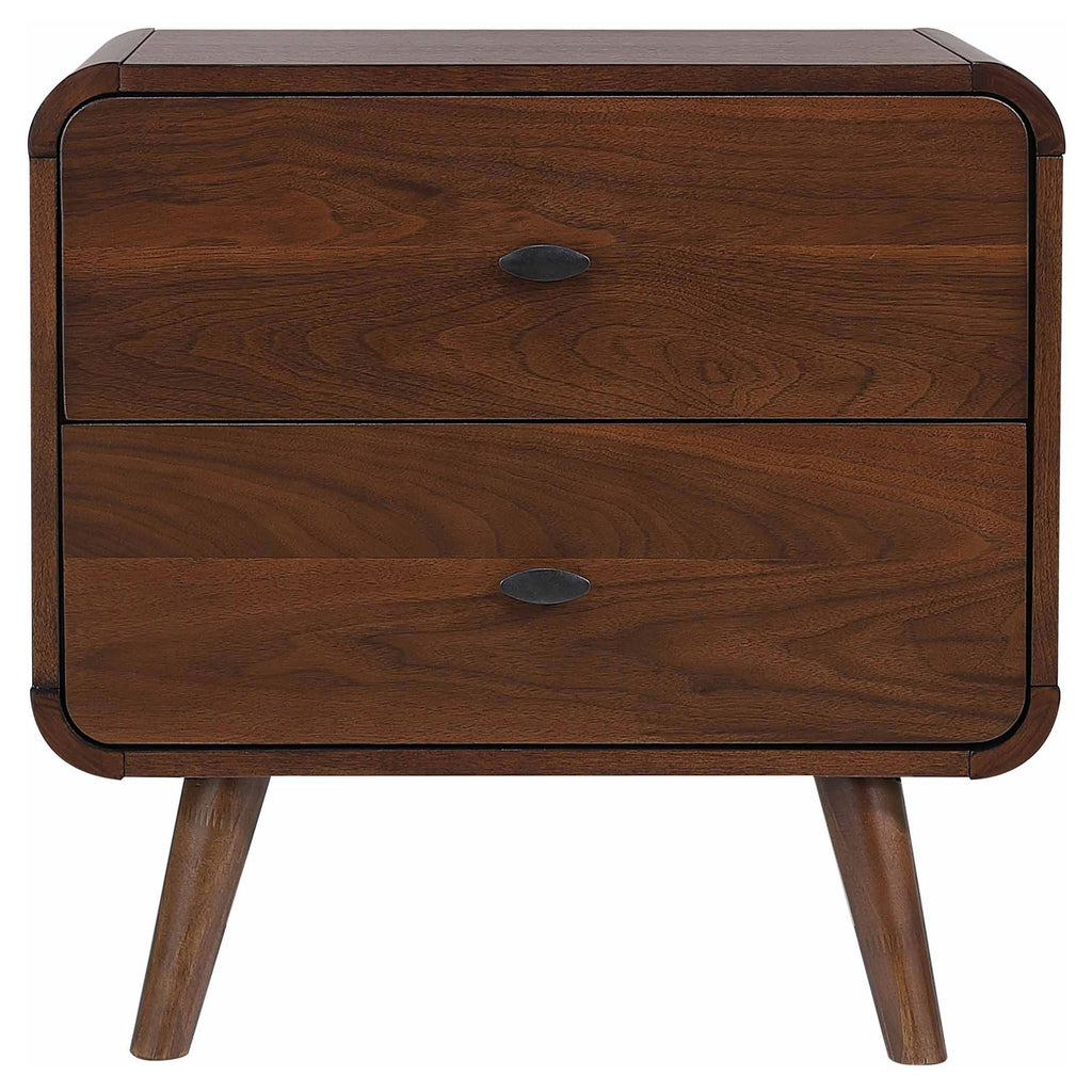 Dark Walnut 2 drawer Nightstand