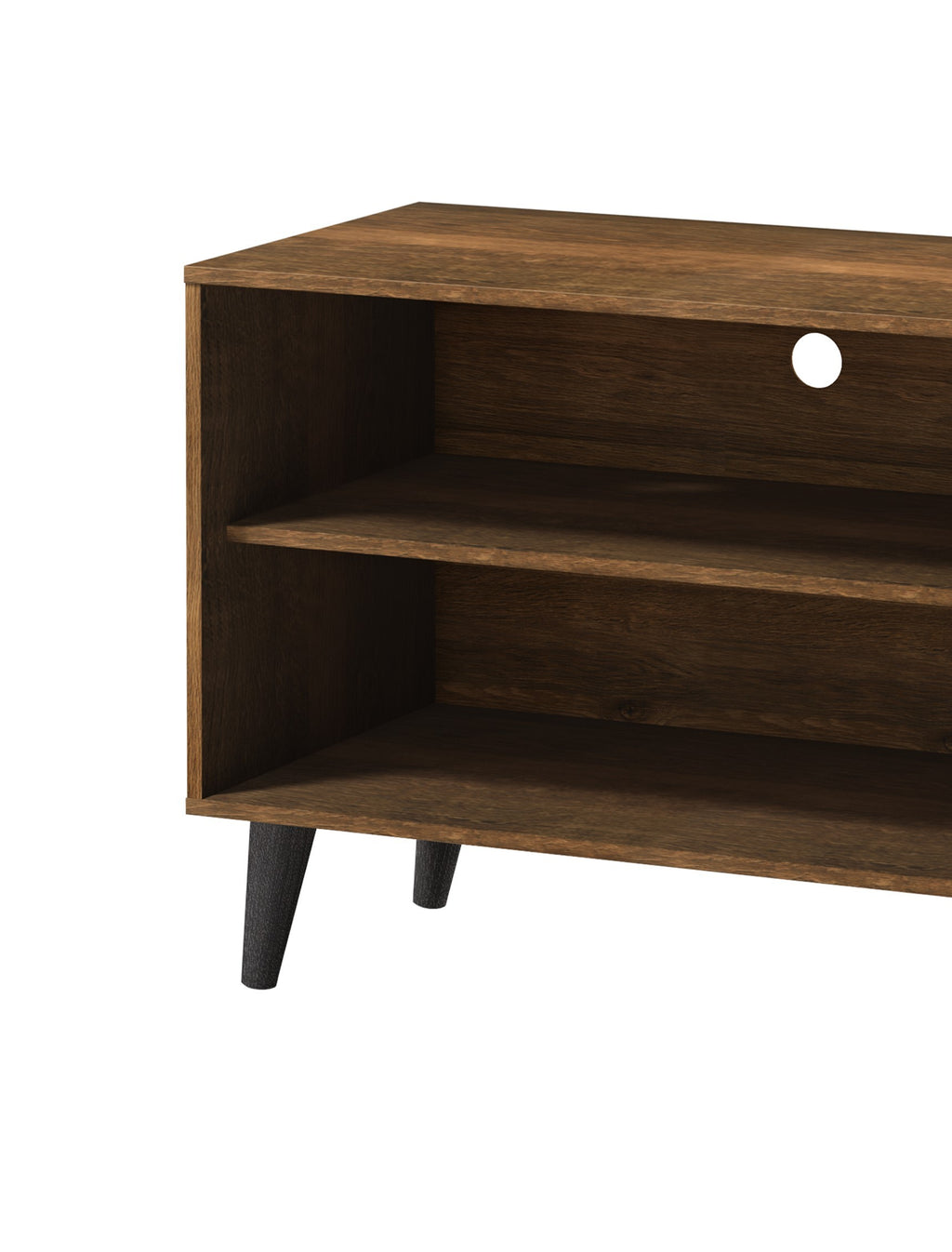 Amidon TV Stand for TVs up to 63", with 2 Storage Shelves& 1 Cabinet, Modern Entertainment Centre for TV in Living Room in Brown