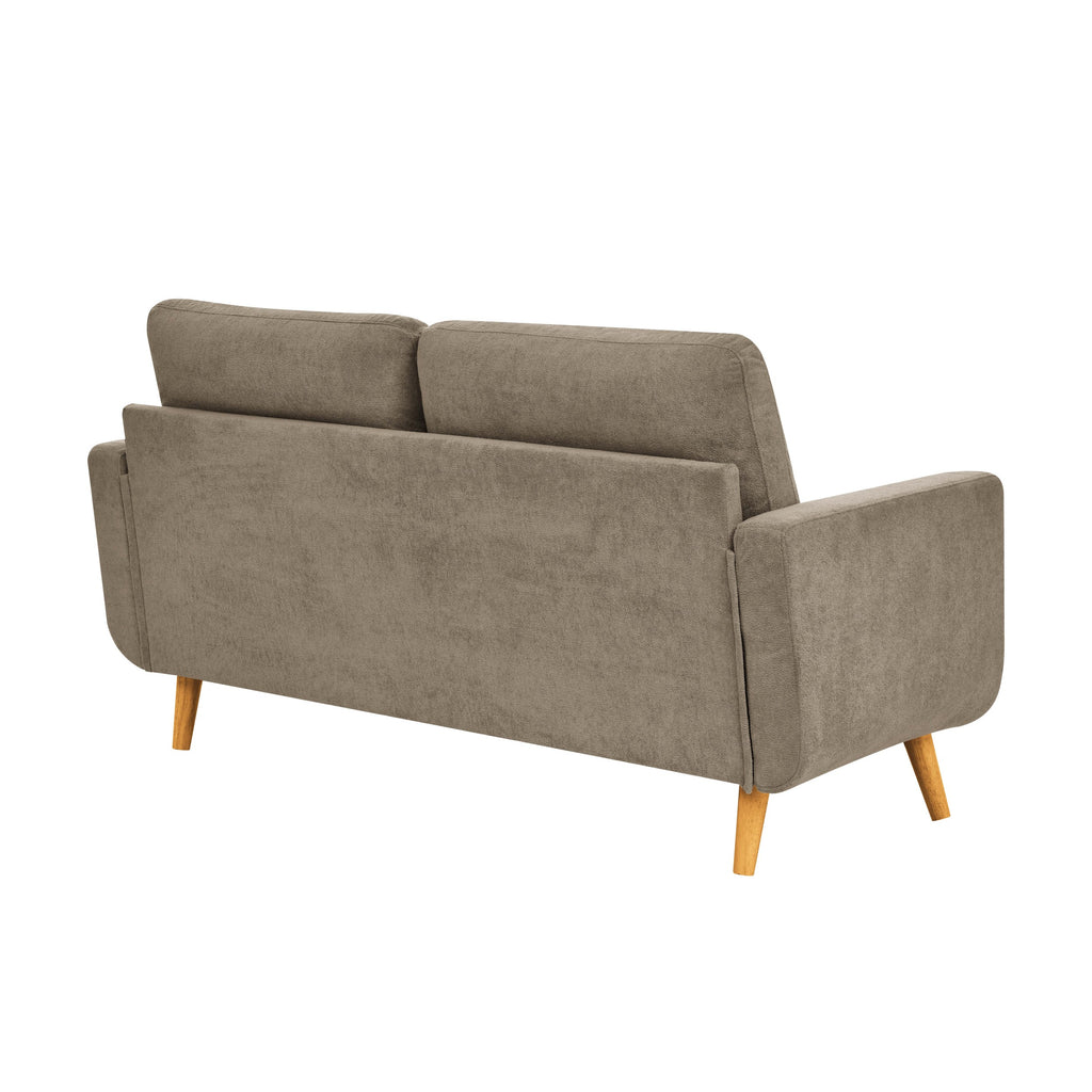 67.7" Wide Mid Century Modern Upholstered Tufted Loveseat Sofa With Wooden Legs