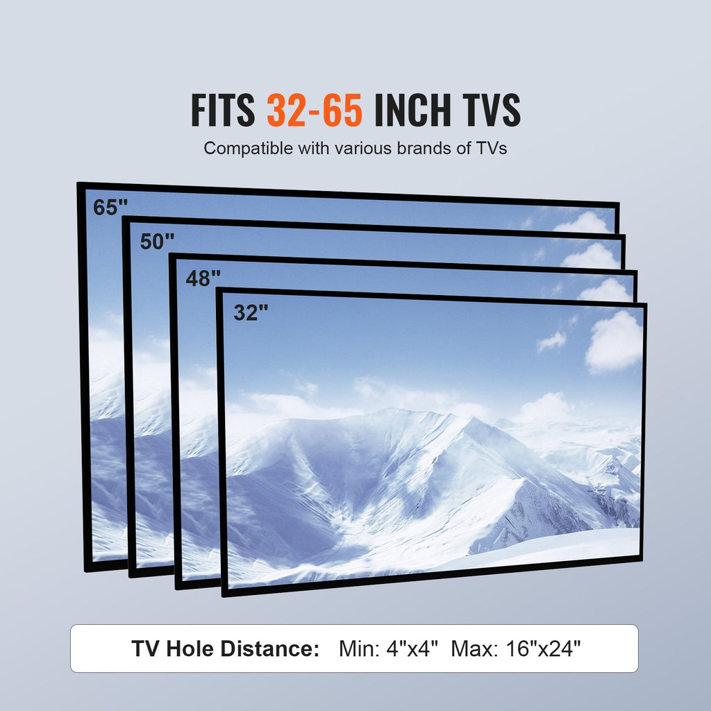 TV Stand Mount, Swivel Tall TV Stand for 32 to 65 inch TVs, Height Adjustable Portable Floor TV Stand with Tempered Glass Base for Bedroom, Living Room