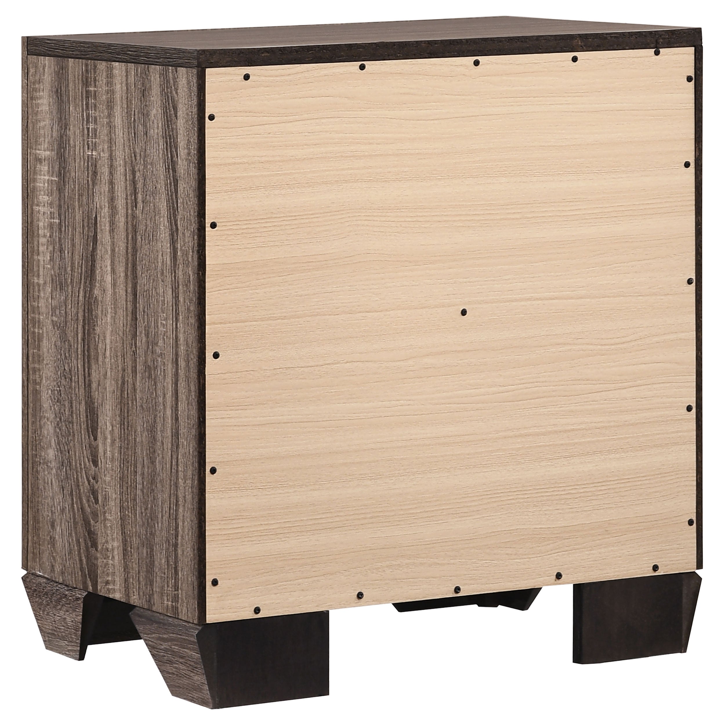 Tomasina Washed Taupe 2 Drawer Rectangular Nightstand