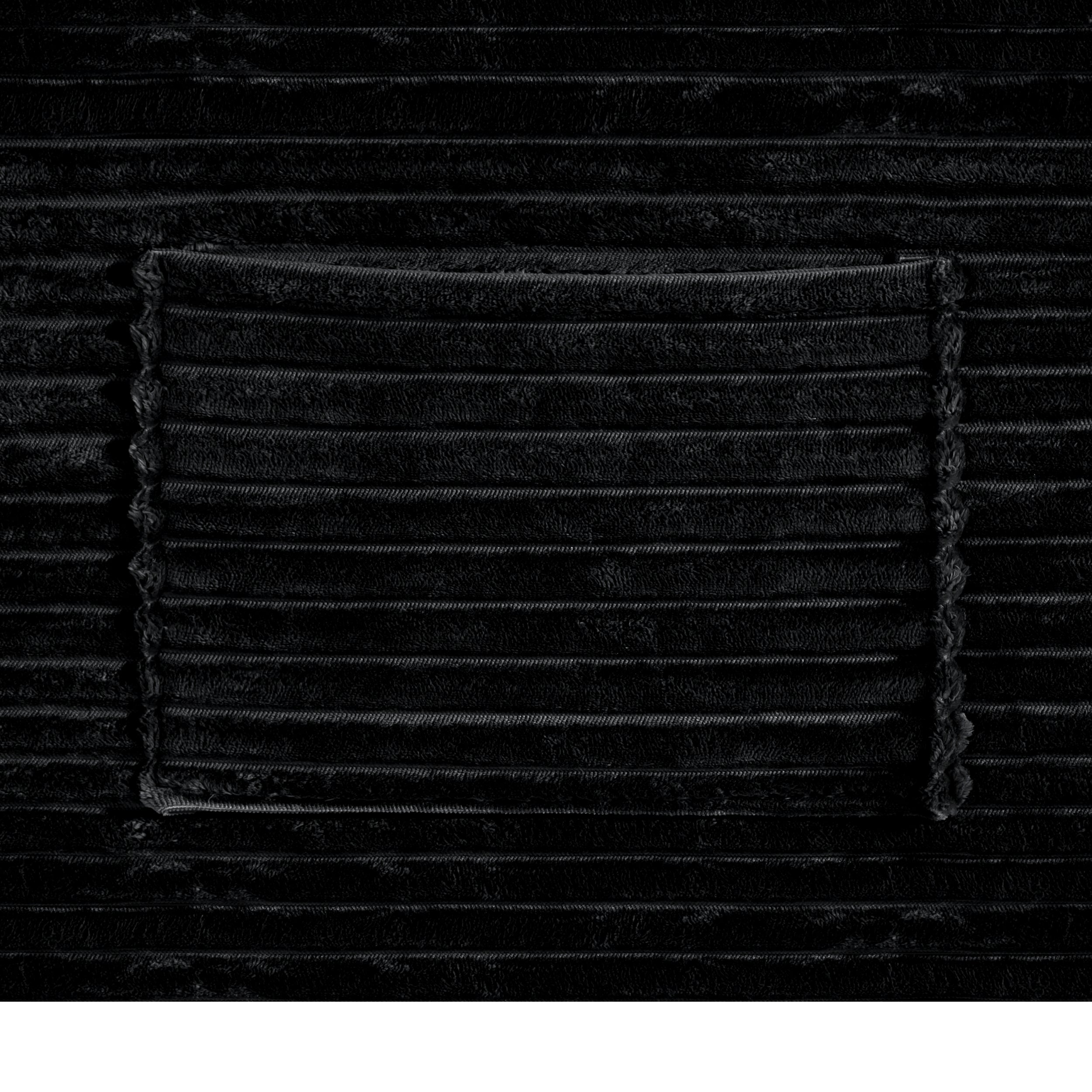 37.5 inch left chaise longue with plush black velvet, cup holder, flexible matching, mainly for living room use.