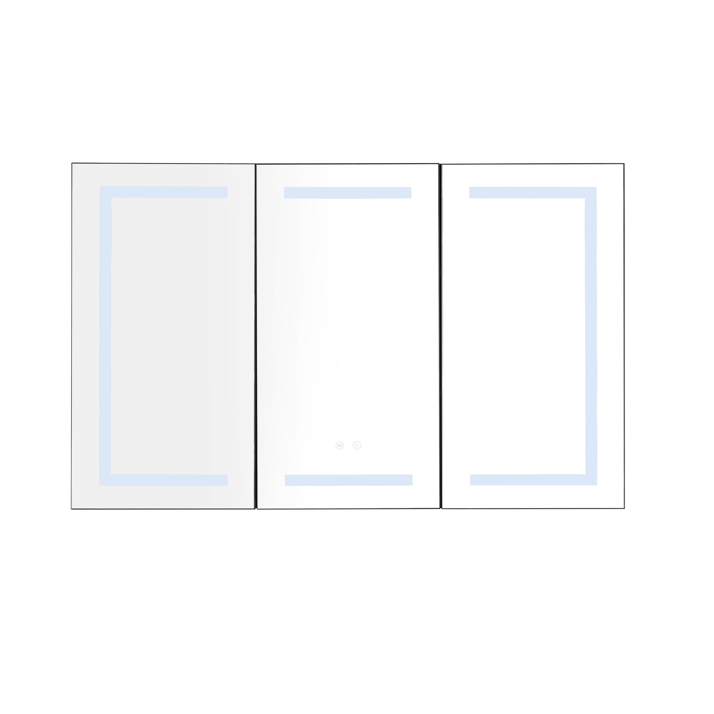 48 x 30 inch LED Lighted Bathroom Medicine Cabinet with Mirror, Sockets, Dimmable, Anti Fog