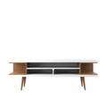 TV Stand in Maple Cream and White