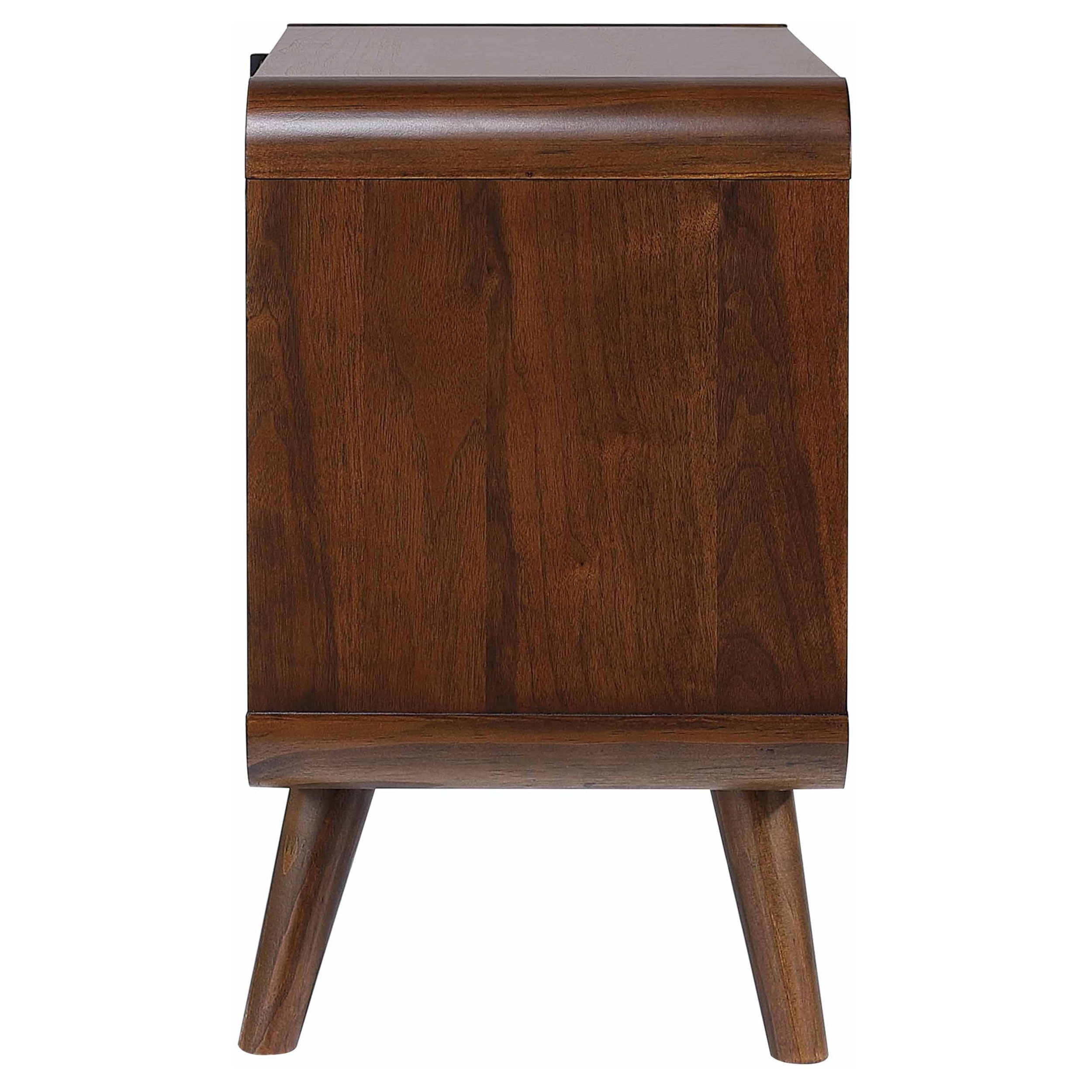 Dark Walnut 2 drawer Nightstand