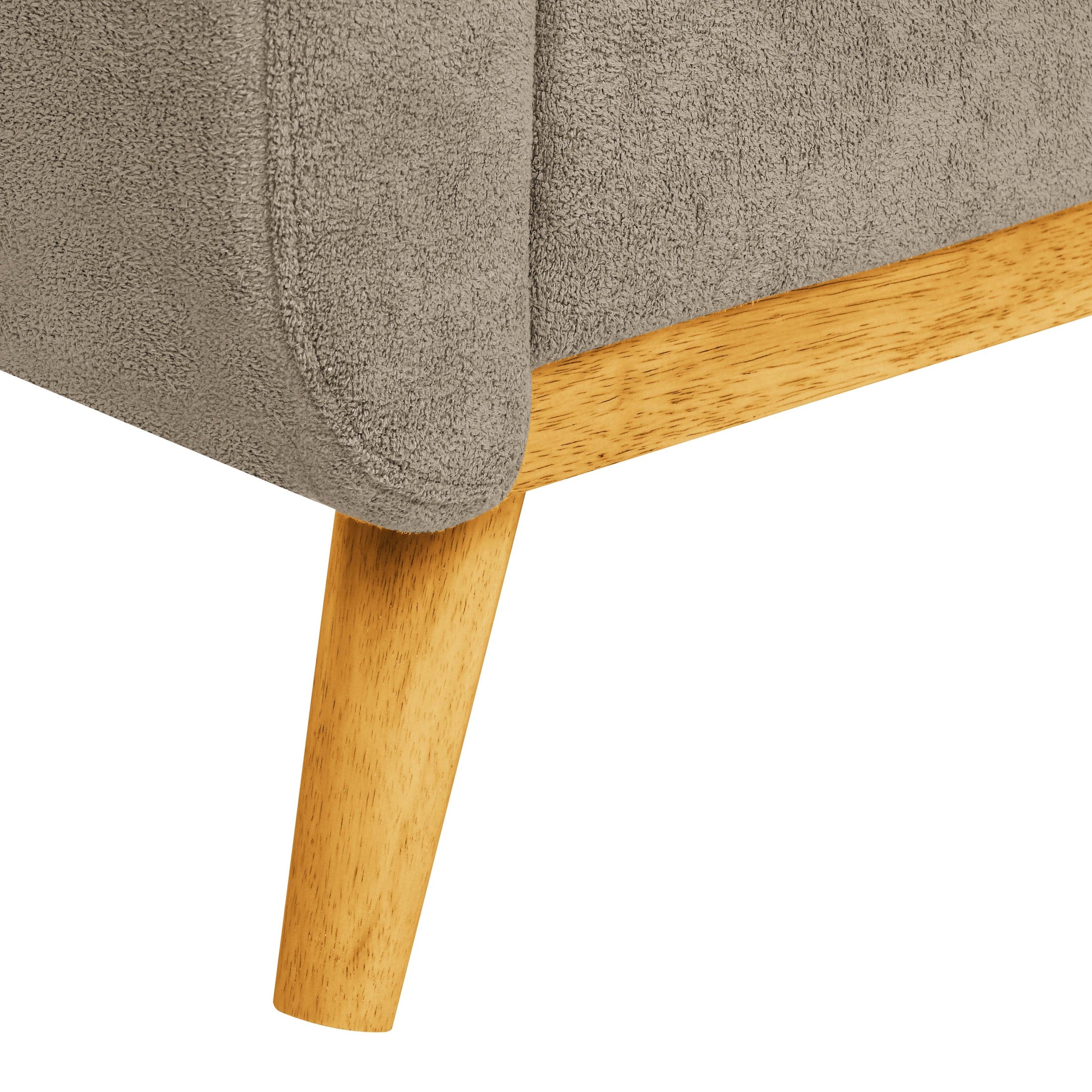 67.7" Wide Mid Century Modern Upholstered Tufted Loveseat Sofa With Wooden Legs