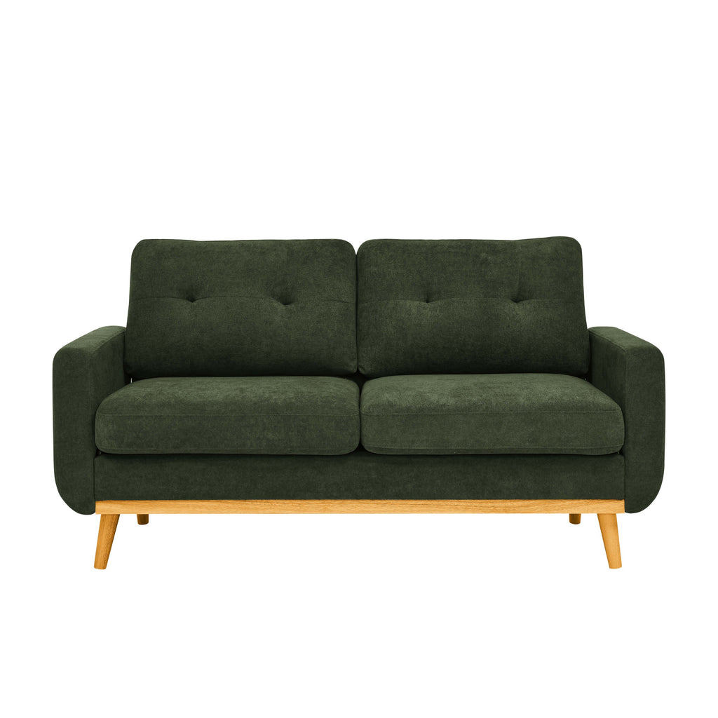 67.7" Wide Mid Century Modern Upholstered Tufted Loveseat Sofa With Wooden Legs