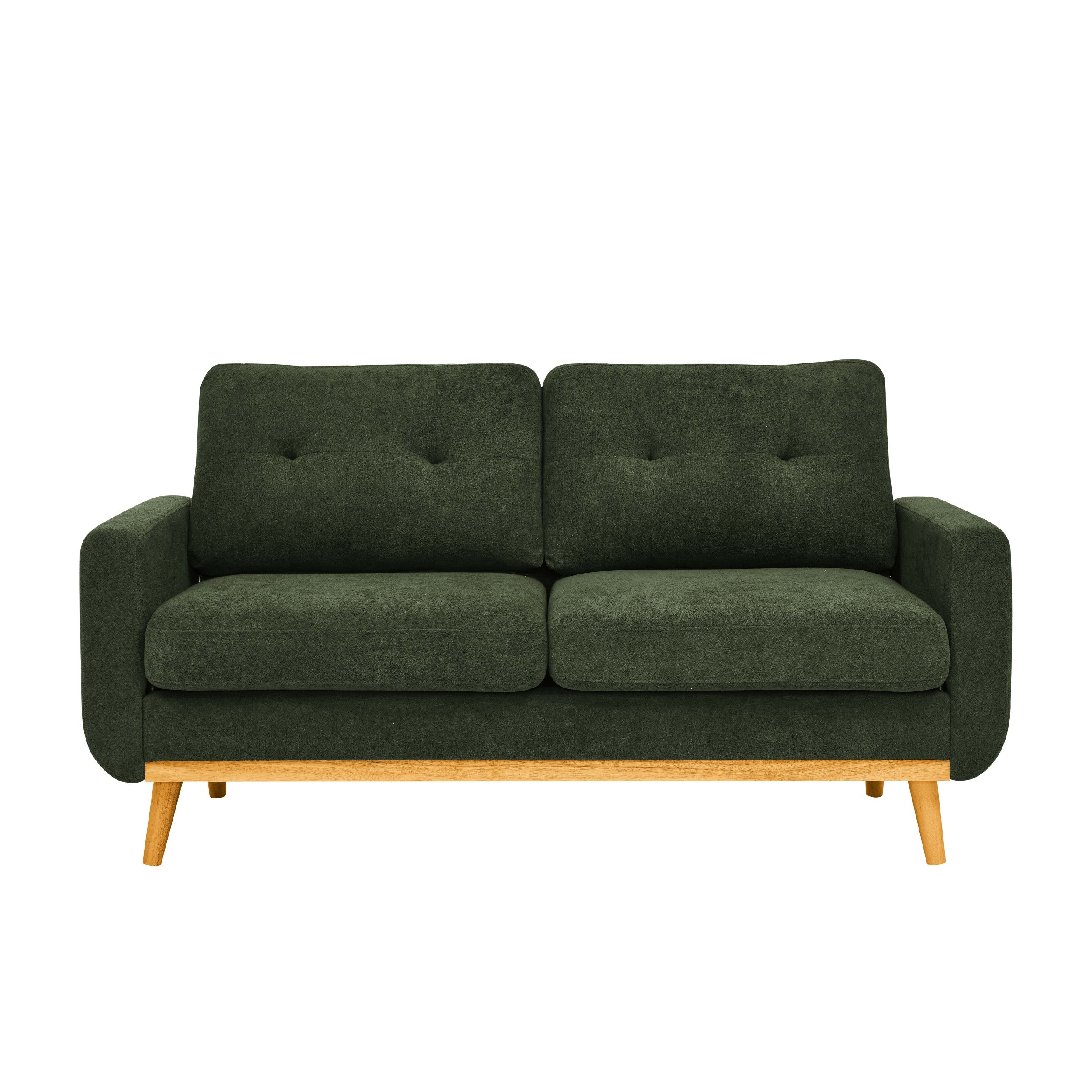 67.7" Wide Mid Century Modern Upholstered Tufted Loveseat Sofa With Wooden Legs