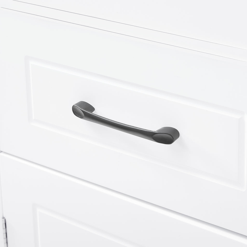 Tall Bathroom Storage Cabinet, Freestanding Storage Cabinet with Two Doors and Adjustable Shelves, Door Shelve Design, MDF Board with Painted Finish, White