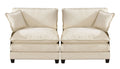 Cloud Sofa two Seats the cushion on the armrest not included , Modern Sectional Couch, for Apartment, Comfy Double Layer Upholstered Seat Cushion, Breathable Chenille Fabric, Beige,SW504ABG