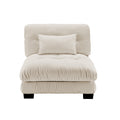 Pariss Armless Sofa W 1 pillow Light Coffee