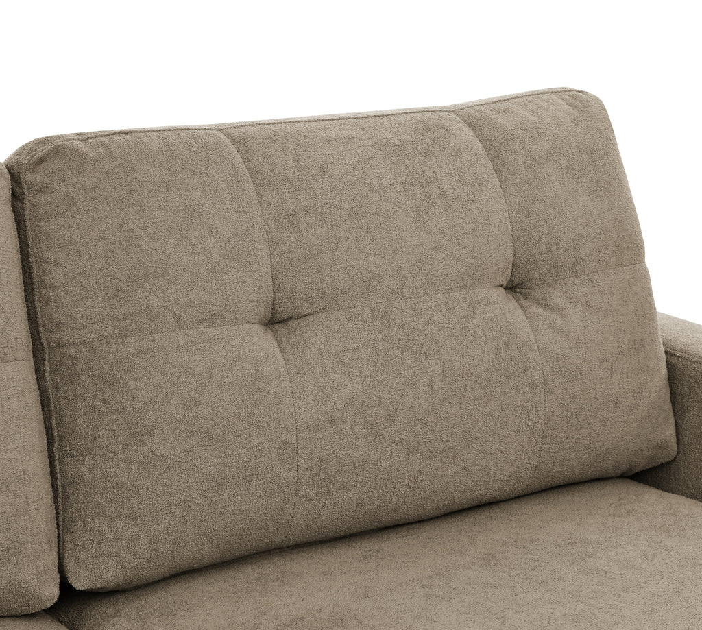 67.7" Wide Mid Century Modern Upholstered Tufted Loveseat Sofa With Wooden Legs