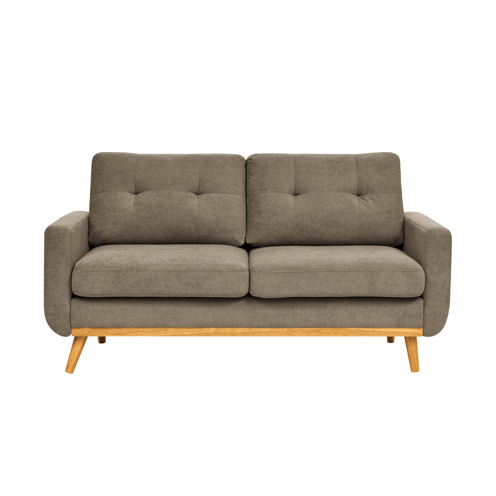 67.7" Wide Mid Century Modern Upholstered Tufted Loveseat Sofa With Wooden Legs