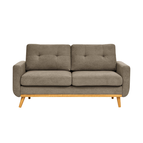 67.7" Wide Mid Century Modern Upholstered Tufted Loveseat Sofa With Wooden Legs