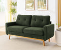 67.7" Wide Mid Century Modern Upholstered Tufted Loveseat Sofa With Wooden Legs