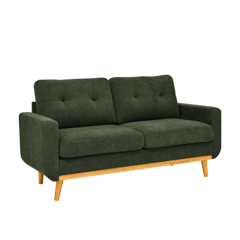 67.7" Wide Mid Century Modern Upholstered Tufted Loveseat Sofa With Wooden Legs