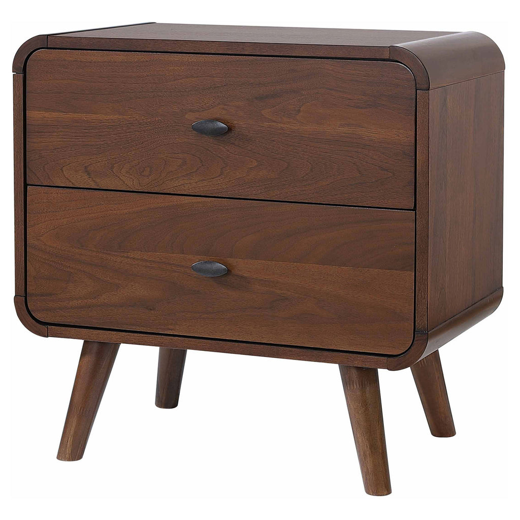 Dark Walnut 2 drawer Nightstand