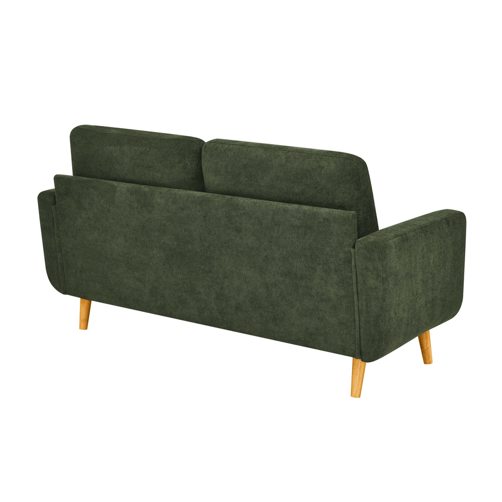 67.7" Wide Mid Century Modern Upholstered Tufted Loveseat Sofa With Wooden Legs