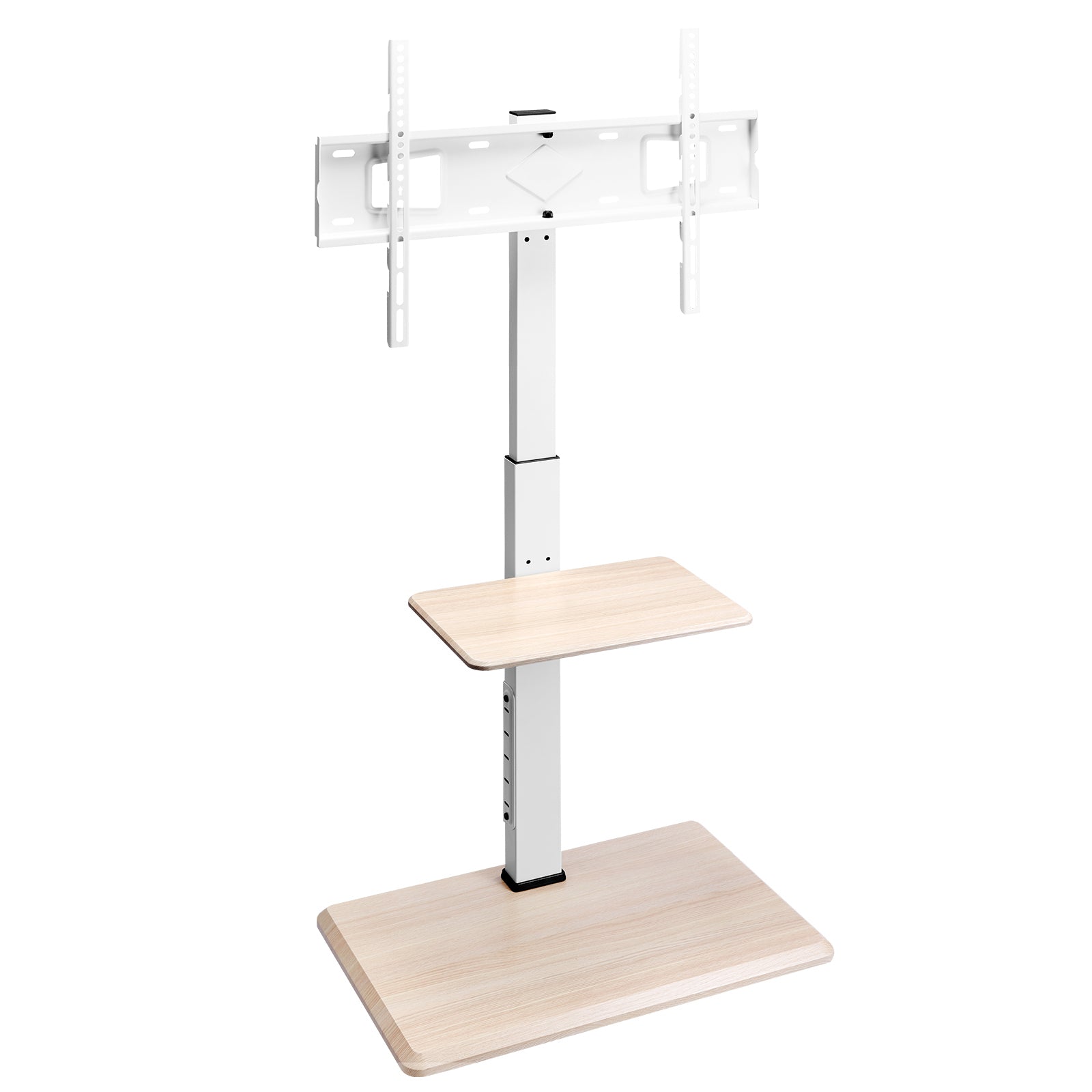 Rolling TV Stand, Mobile TV Cart for 32 70 Inch Screens, 25 Left Right Rotation and Height Adjustable TV Mount with Tray, Holds up to 88 lbs for Corner, Bedroom, Outdoor, Max VESA 600x400mm