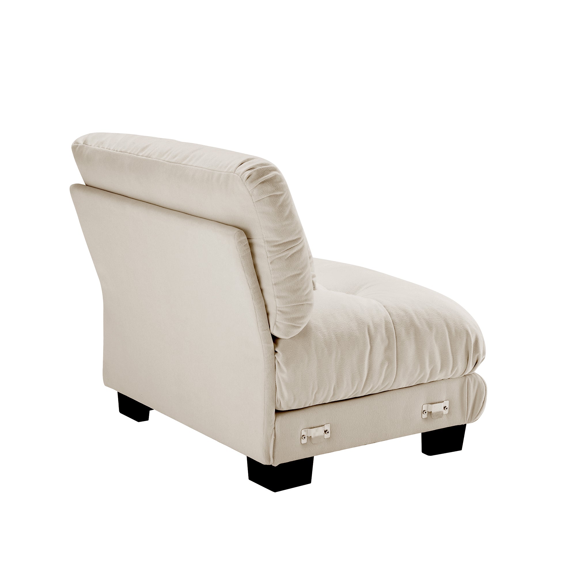 Pariss Armless Sofa W 1 pillow Light Coffee