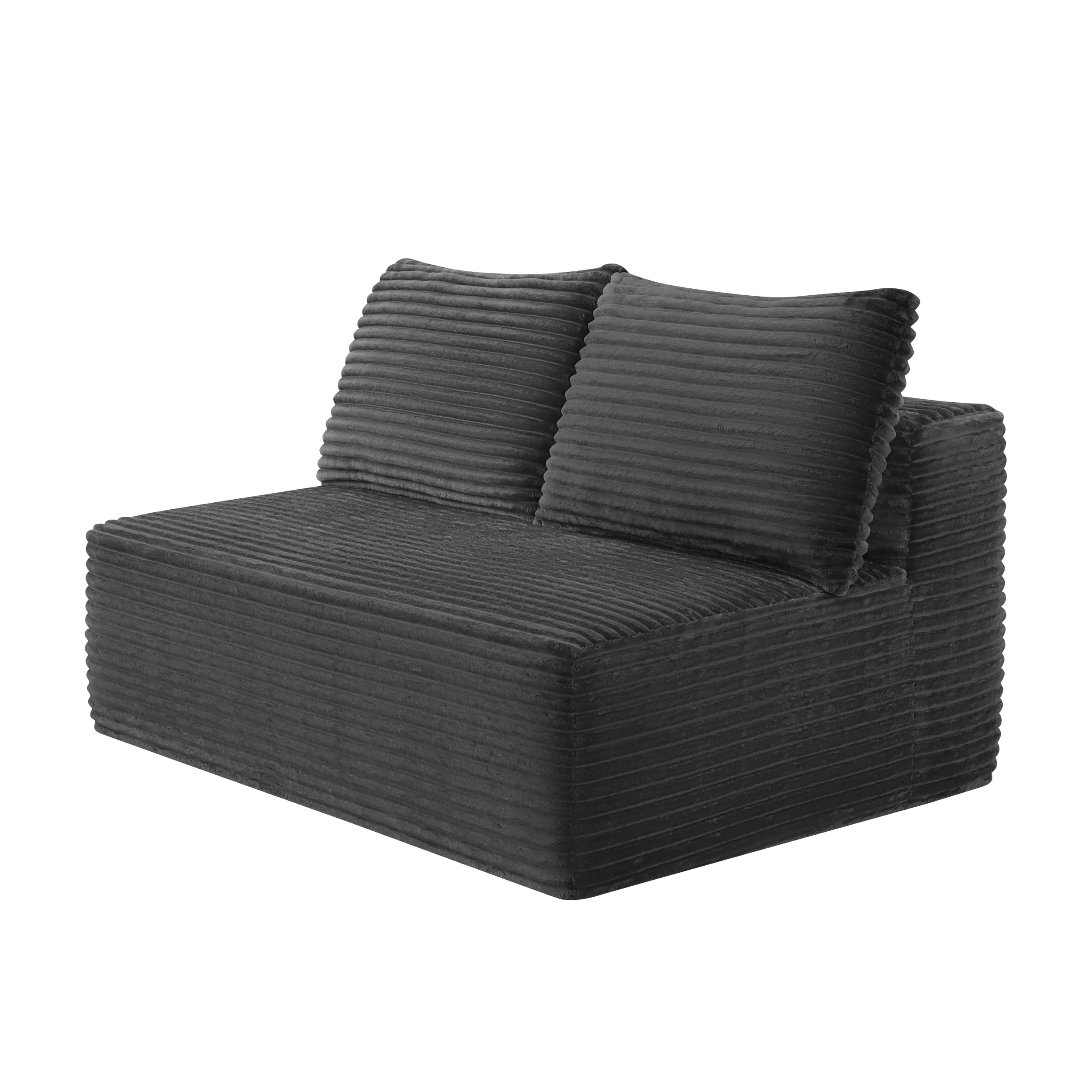 58 inch 2 seat median longue with plush grey velvet, cup holder, flexible matching, mainly for living room use.