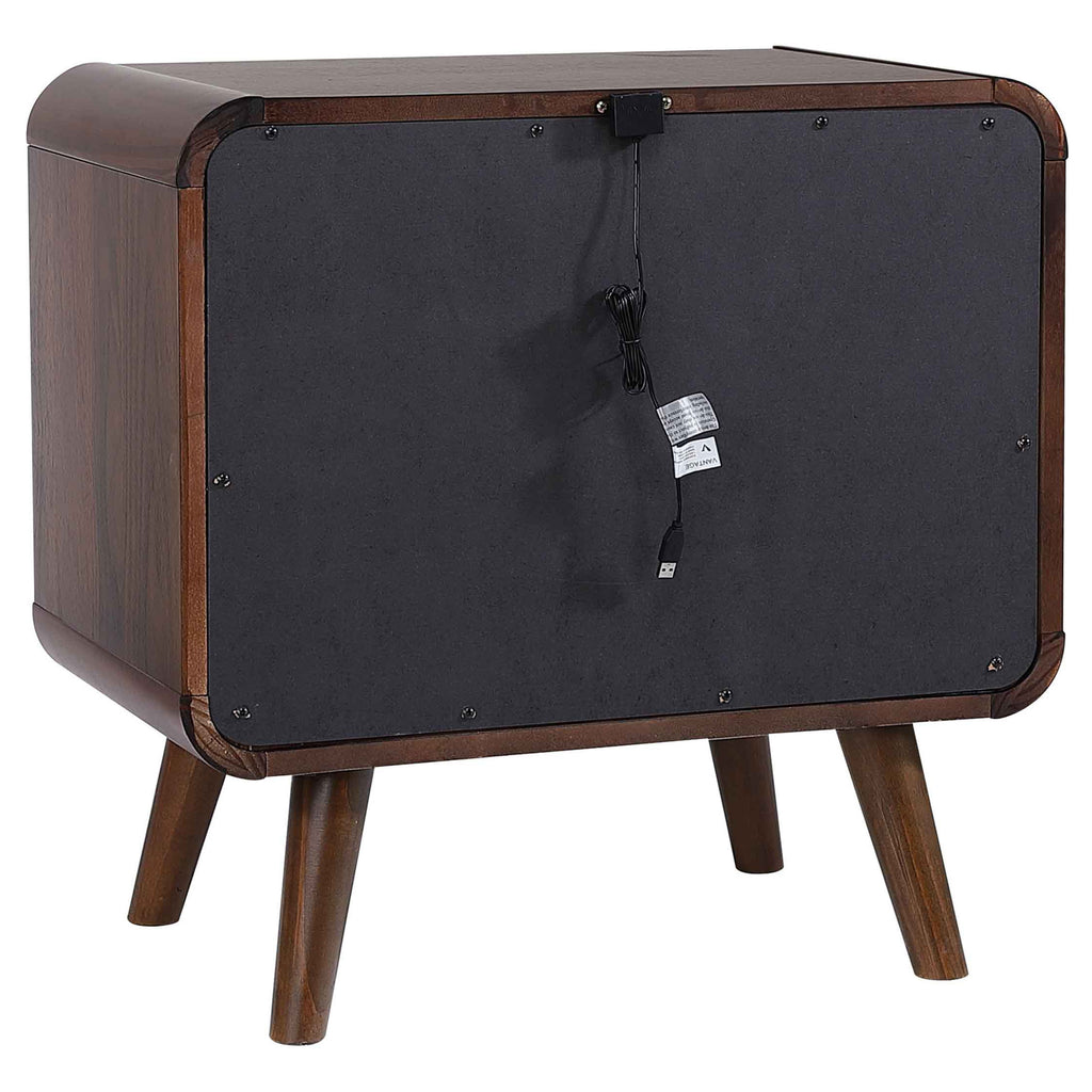 Dark Walnut 2 drawer Nightstand