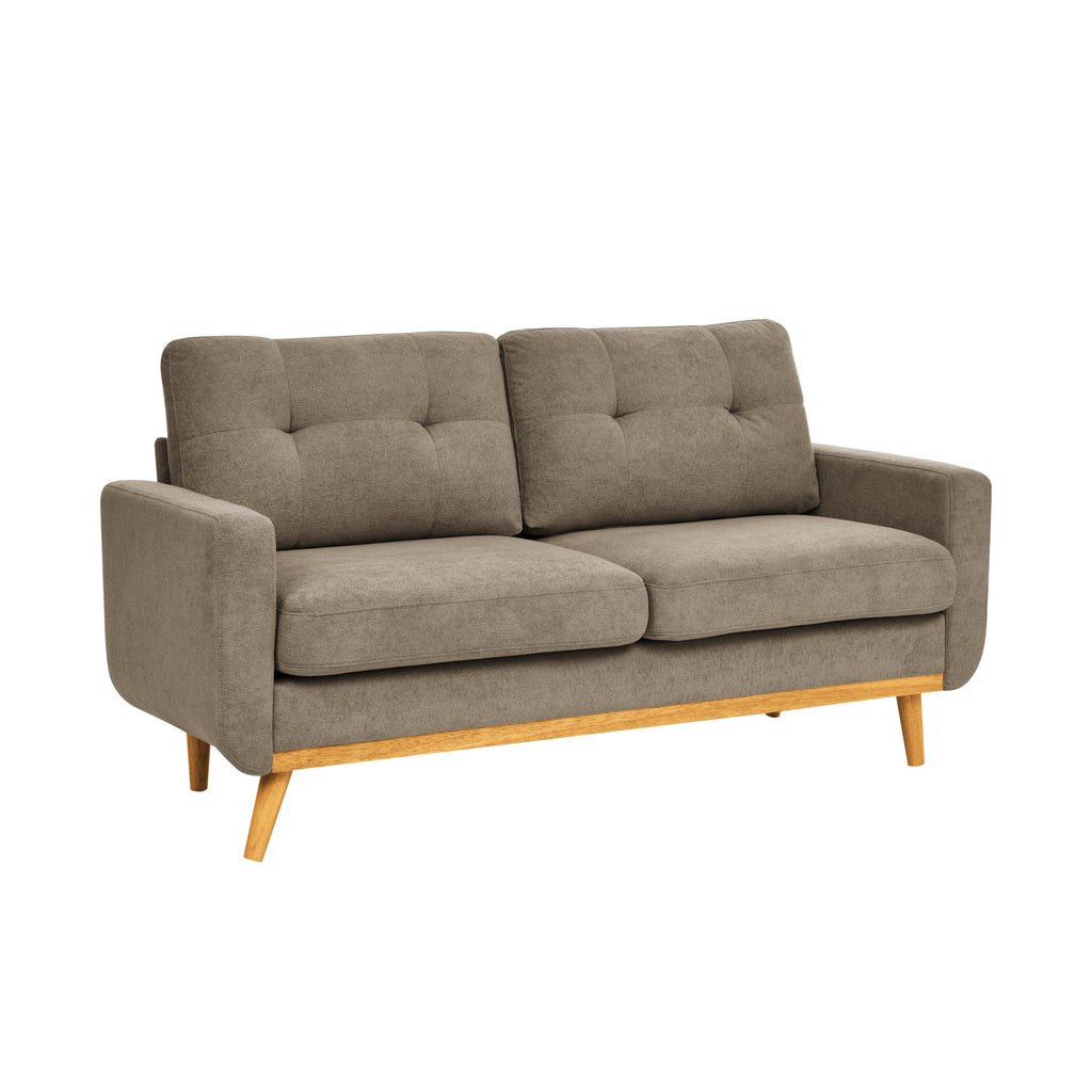 67.7" Wide Mid Century Modern Upholstered Tufted Loveseat Sofa With Wooden Legs
