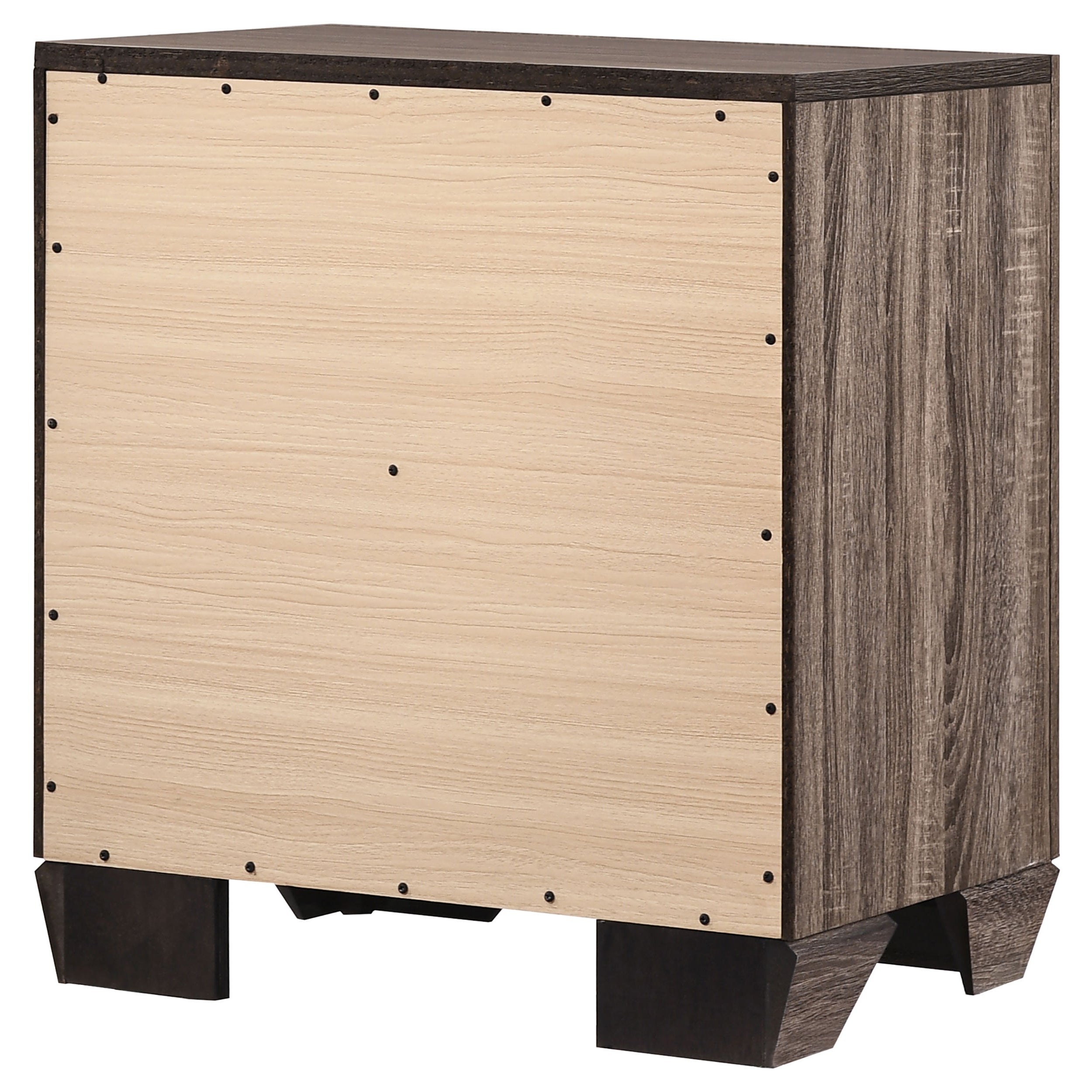 Tomasina Washed Taupe 2 Drawer Rectangular Nightstand