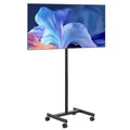 Rolling TV Stand, Mobile TV Cart for 17 55 Inch Screens, Portrait to Landscape, Portable TV Stand with Wheels Holds up to 44 lbs for Living Room, Bedroom, Office, Outdoor, Max VESA 200x200mm